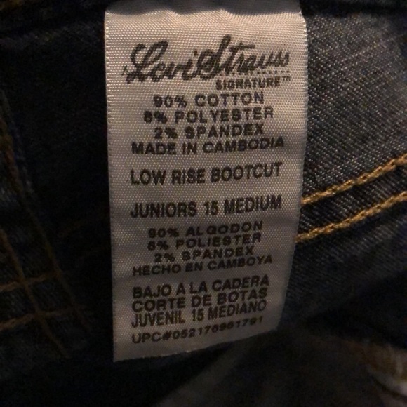 Levi’s Strauss Signature Low Rise Bootcut Jeans Juniors 15 Med cott/Poly/spandex - Picture 7 of 7
